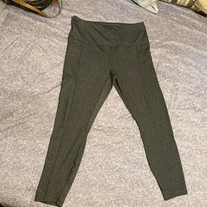 Heather gray RBX athletic leggings with pockets